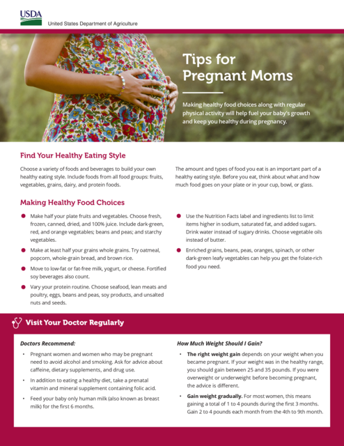 Dietary Guidelines for Pregnancy and Breastfeeding - StoryMD